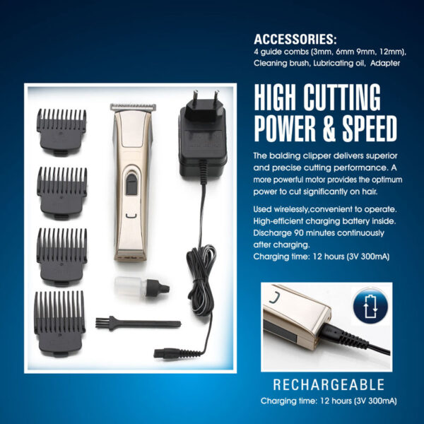 打印 KIKI Electric Cordless Professional and Hair Cutting Hair Clipper