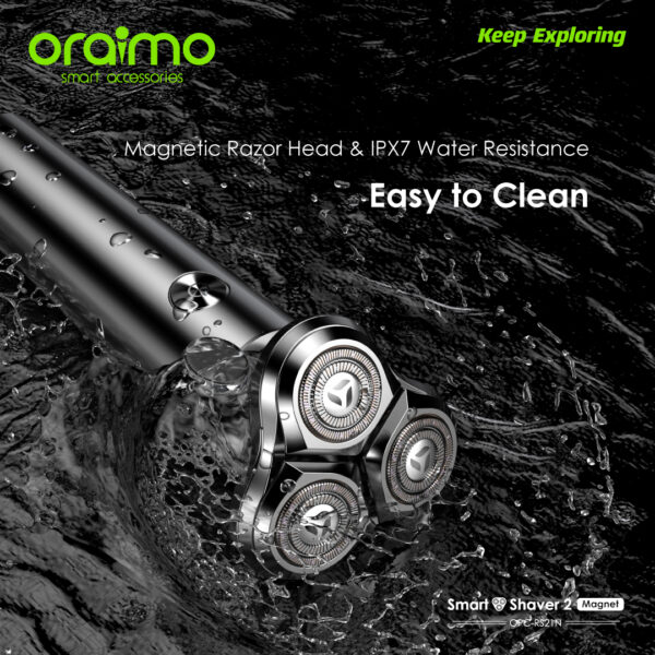 e481e8ded6a500d684868e7c32900d1a6583afb1dfea0 oraimo Smart Shaver 2 Magnet 3D Dual Ultra-thin Shaver